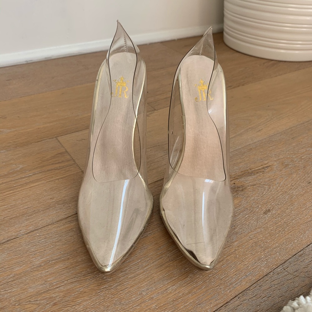 Jessica Rich Clear Lucite Heels